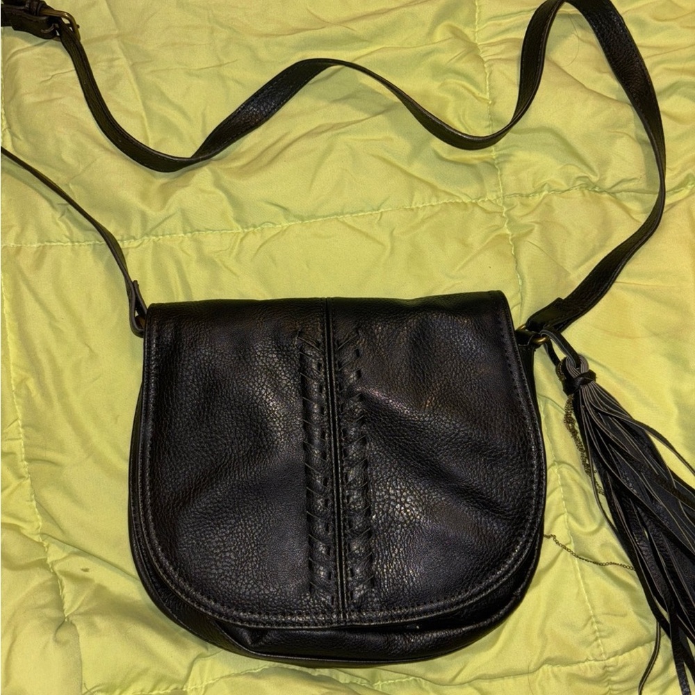 Carlos by Carlos Santana Black Crossbody Bag with Tassel